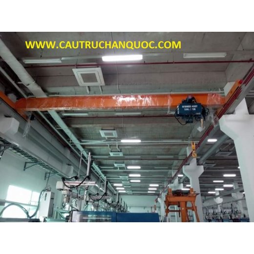 Cầu trục 2 tấn hàn quốc 1 dầm đơn khẩu độ nhà xưởng 15m 